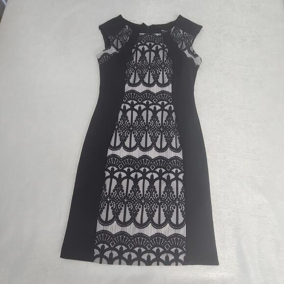 RN studio lace detail gothic vibes black dress Size 4 Office dark feminine event - Picture 3 of 8